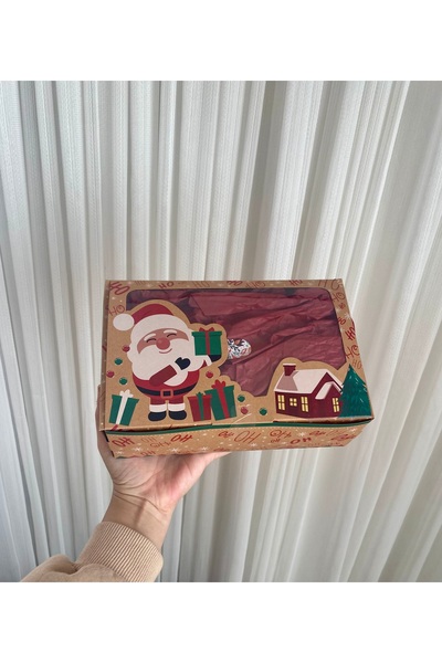 candleandgiftland Yılbaşı Hediye Kutusu, Noel Mumları,Gül ve Kışçayı Noel Paketi