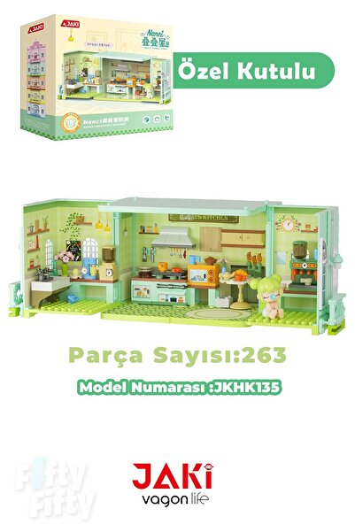 Vagonlife Jaki Nanci Series Kitchen 263 Piece Toy Construction Set -Ffjkhk135