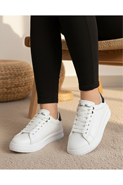 FIERO MIEN Unisex Faylon Sole Orthopedic Sports Shoes - White Black Stone