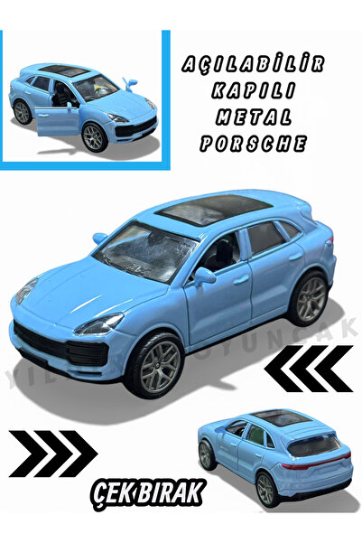 YILDIRIM OYUNCAK Metal Çek Bırak Koleksiyonluk Porsche 1:43 Maxx Wheels Suv A...
