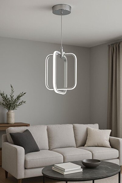 FERLUCE AVİZE LEDLİ AVİZE KÜRE KARE KÜÇÜK KROM