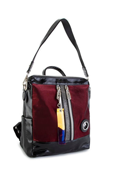 Nas Bag Women's Backpack Silvery - Burgundy