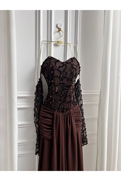 MALAZ Sequined evening dress bodice