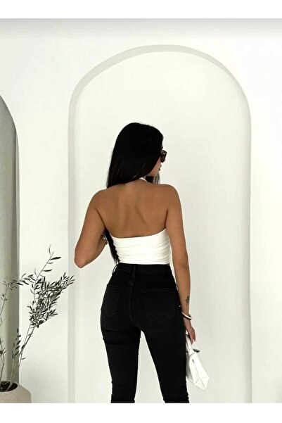 Trn JNS Cold Women Pantaloni negri skinny din denim negru efect modelator Efe...
