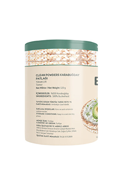 Clean Powders Karabuğday Patlağı 120 Gr
