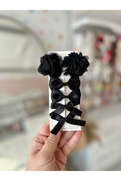 pempem bandana Baby Girl Children Mini Clip Hairpin Set Laser Flower Ribbon B...