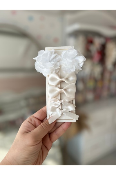 pempem bandana Baby Girl Children Mini Clip Hairpin Set Laser Flower Ribbon B...