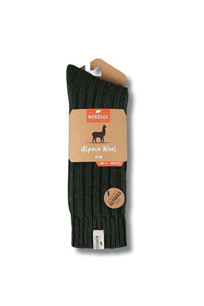 LYKOS Nordsox 1 Pair Khaki Warm Alpaca Wool Men's Socks