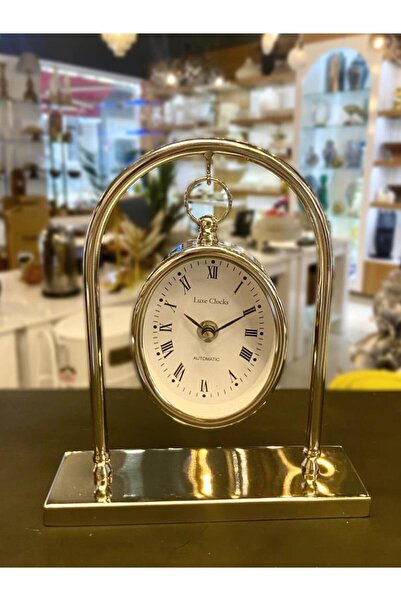 ÇIRPAN EV GÜMÜŞ ASKILI MASA SAATİ 20X24CM