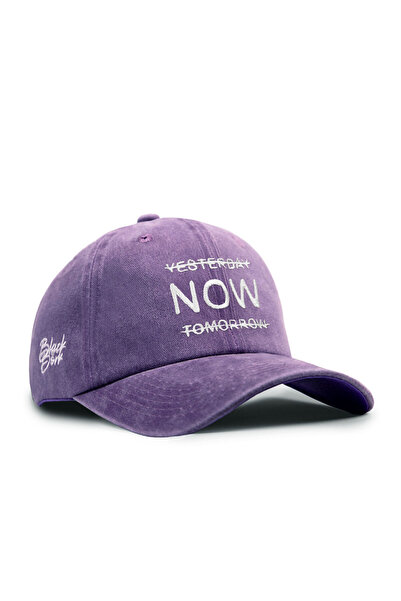 BlackBörk Yesterday Now Tomorrow Embroidered Vintage Baseball Purple Hat