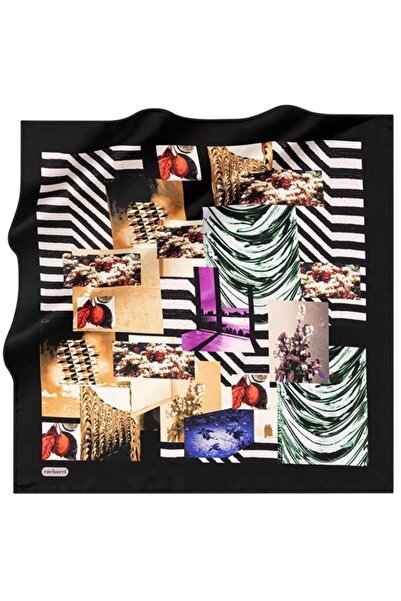 Cacharel Шовковий шарф Twill - 8655313-912 Чорний Золотий