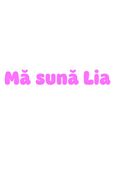 Oracal Sticker auto text „Ma suna Lia” – trend Romania, 50cm, roz