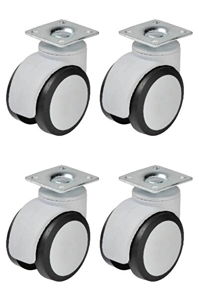 MegaVitrin 4 قطع عجلات أثاث دوارة من نوع HTS 551 مقاس 50 مم باللون الرمادي |   مجموعة فيدال عالية السعة
