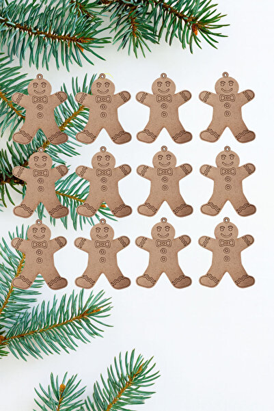 Şirin Lazer BİSKÜVİ KURABİYE ADAM HAM MDF ASMA DELİK HALKALI BOYANABİLİR ETKİ...