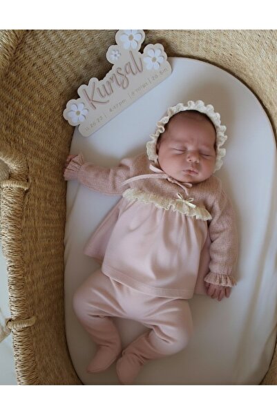 minicayzen منتج تريكو بتصميم بسيط مكون من 5 قطع من القطن بنسبة 100% مع قبعة ل...