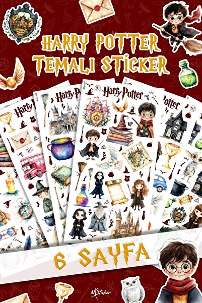 MSticker Harry Potter Themed Mini Sticker Set – 111 Pieces - Cute Collectible Stickers, Fun Set