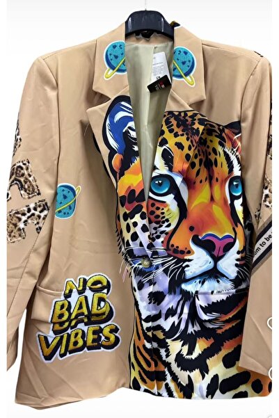 AZRASYA LEOPAR DESENLİ İTALYAN BLAZER CEKET