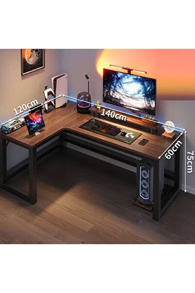 NKX Computer and Multifunction Table Home Office Workstation 140X120 cm (Left Corner)