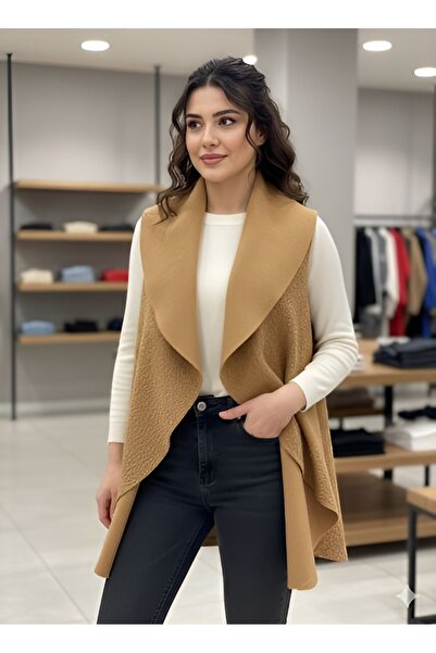 AGORATEKSTİL Women's Original Italian Boucle Fabric Vest