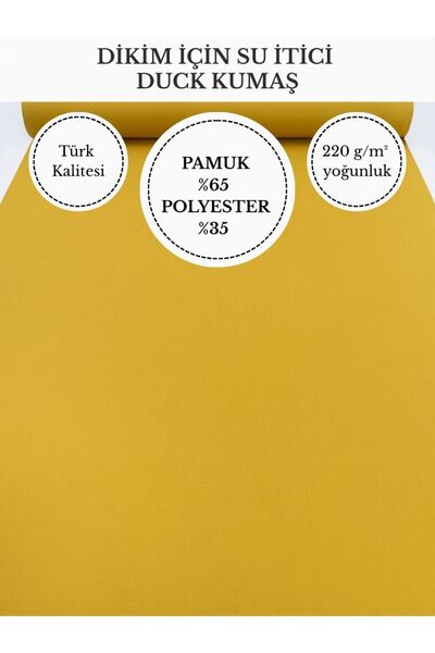 FabricMarket Su İtici Duck Kumaş | 220 g/m² | %65 Pamuk %35 Polyester | 180 c...