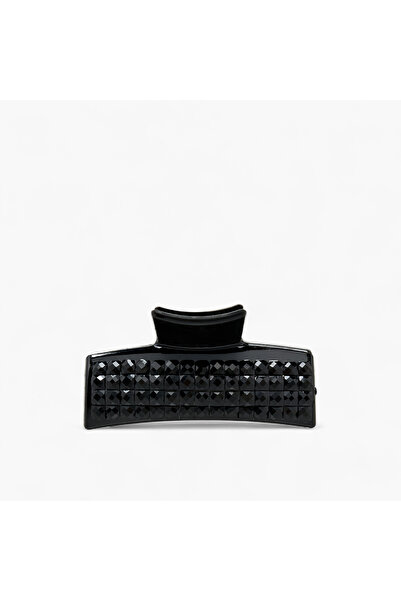 Lifestyle مشبك شعر مستطيل الشكل بتفاصيل مرصعة