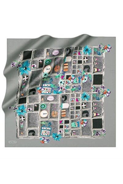 Cacharel Шовковий шарф Twill - 8942313-971 Сірий