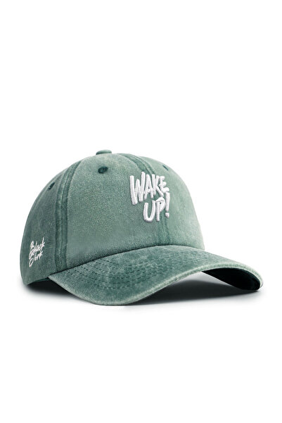BlackBörk Wake up Embroidered Vintage Baseball Dark Green Cap
