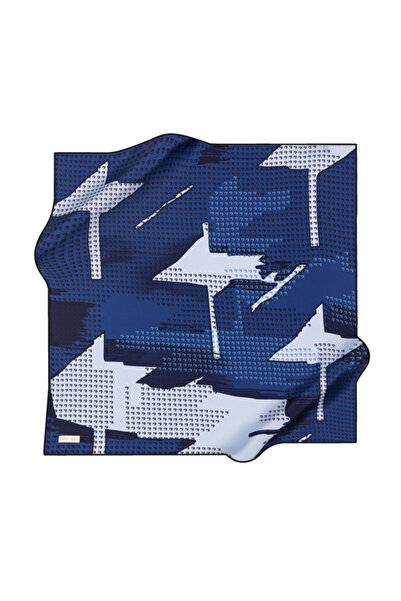 Pierre Cardin Eșarfă de mătase - 8946438-921 Albastru bleumarin Twill