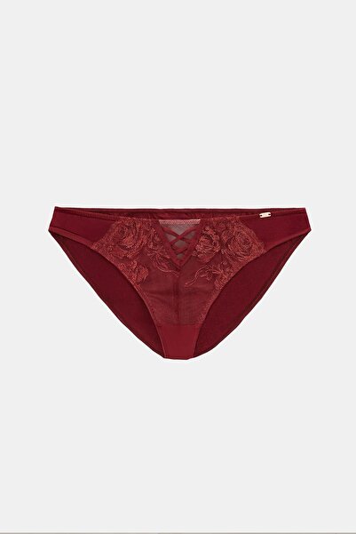 Amarelle Monaco Claret Red Lace Slip Panties