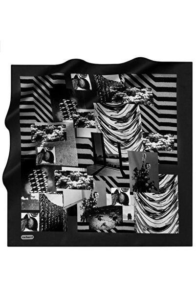 Cacharel Шовковий шарф Twill - 8655313-911 Чорно-сірий