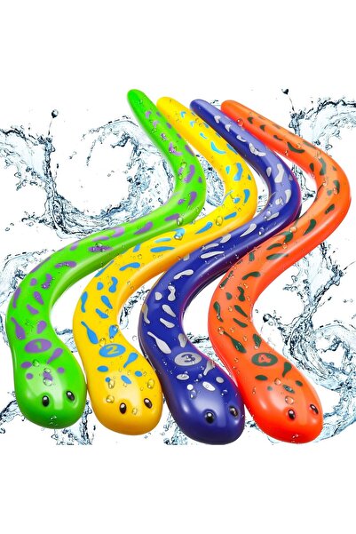 Arabest 4 Pcs Dive Eels Catch a Snake Dive Toys Water Snake Toy Swimming Pool Games