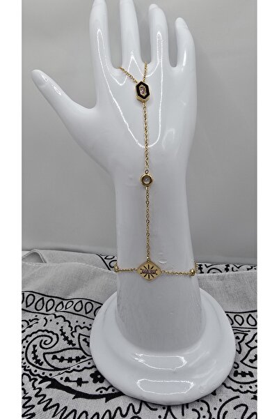 NO NAME Stainless Steel Gold Color Zircon Stone Shahmeran