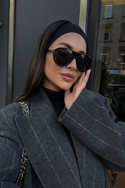 Chunky Frame Celly Unisex Black Sunglasses