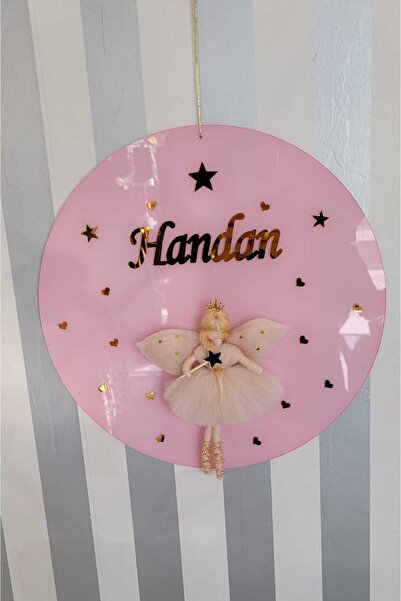 İLAYCA STORE Kişiye Özel Pleksi Kapı Süsü - El Yapımı Keçe Peri Kızı Detaylı ...