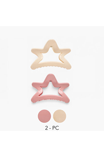 Lifestyle مشبك شعر على شكل نجمة - طقم من قطعتين