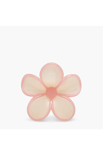 Lifestyle مشبك شعر مزين بالزهور بلمسة نهائية غير لامعة