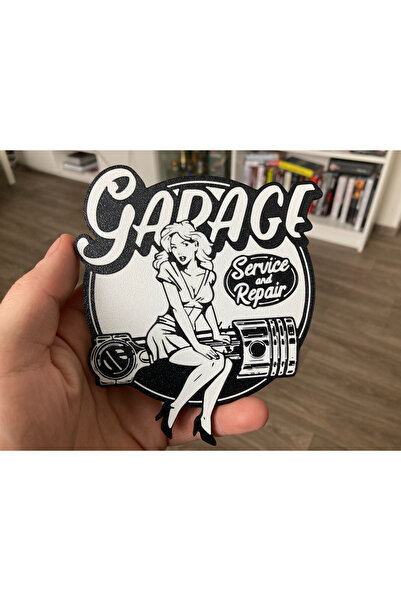SORA DESIGN Garage Service Themed Decorative Coaster Tabletop Accessory