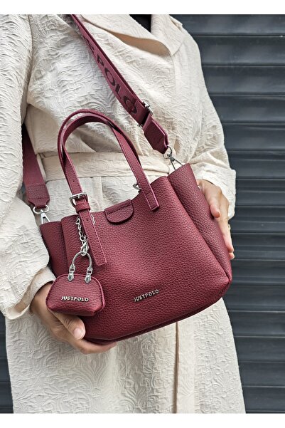 Just Polo Women's New Season 3 Compartment Luxury Soft Leather Adjustable Cross Strap Stylish Shoulder Bag