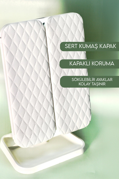 Weisre LED Işıklı Kapaklı Makyaj Aynası Çoklu ve Büyüteçli, Dokunmatik Kontrollü