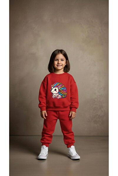 playwear Φούτερ ομάδας με στάμπα KİRPİ για κορίτσια και αγόρια, με λαιμόκοψη ...