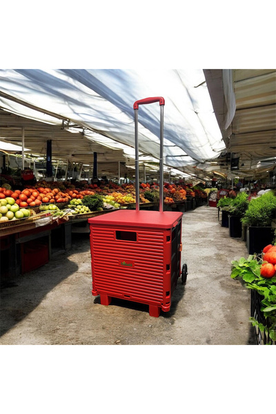 BALATLI Katlanabilir Portatif Alışveriş ve Market Arabası 40 kg