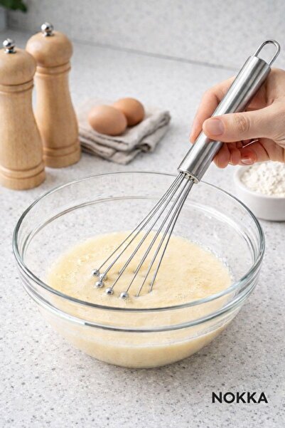 NOKKA İnci Uçlu Çırpıcı, Paslanmaz Çelik, Küçük Boy 25 cm