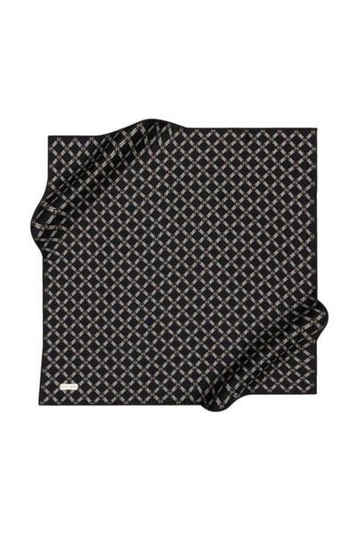 Pierre Cardin Копринен шал - 8995438-911 Черно-кремаво каре