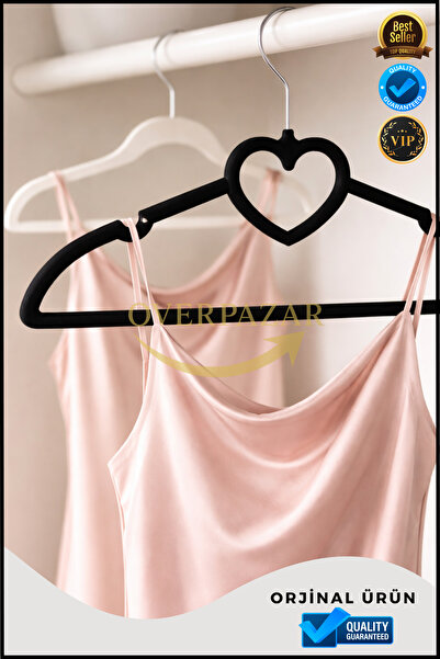 Overbazaar 25 Pieces Non-Slip Velvet Clothes Hangers – Slim Design, Prevents Clothes from Slipping, Black