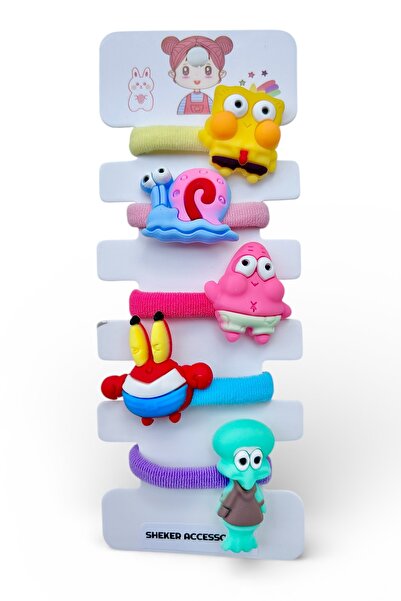SHEKER HOME Spongebob Figure Girl's Buckle Set – 5 Pieces