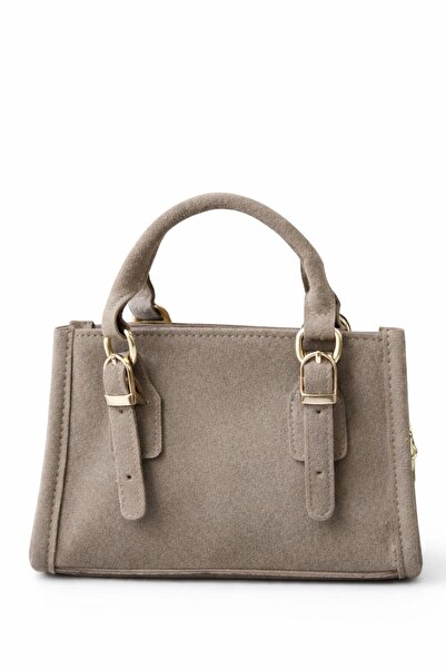 Tandi Bags Andriy Mini Suede Crossbody Bag Mink