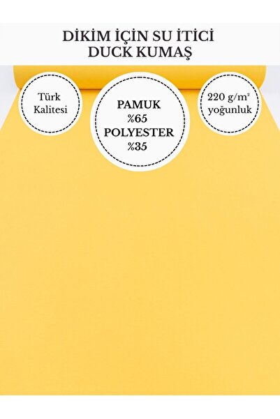 FabricMarket Su İtici Duck Kumaş | 220 g/m² | %65 Pamuk %35 Polyester | 180 c...