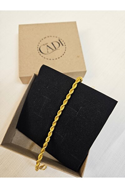 TakıcıCadı سوار ملتوي للجنسين في علبة، لون ذهبي لا يتلاشى