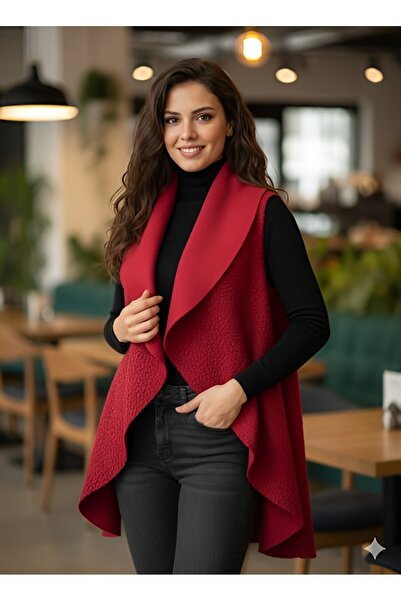 AGORATEKSTİL Women's Original Italian Boucle Fabric Vest