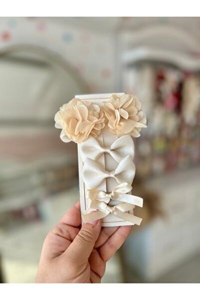 pempem bandana Baby Girl Children Mini Clip Hairpin Set Laser Flower Ribbon Bow Flower Set